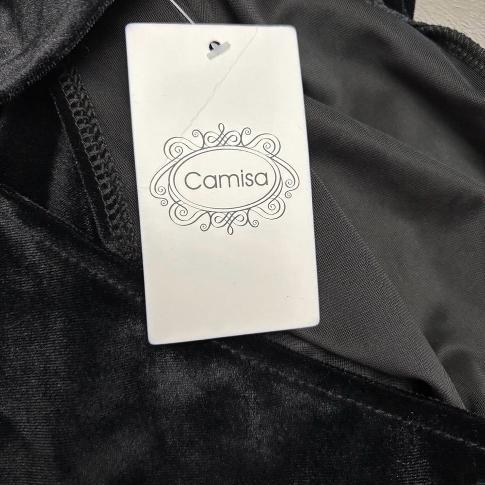 Camisa Elegant One-Shoulder Velvet Maxi Dress - Picture 6 of 6